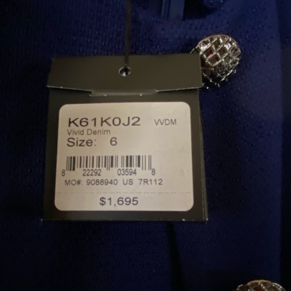 St. John Navy Jacket And Sheath Dress With Silver Buttons With Tags Never Worn 6 - Picture 6 of 14